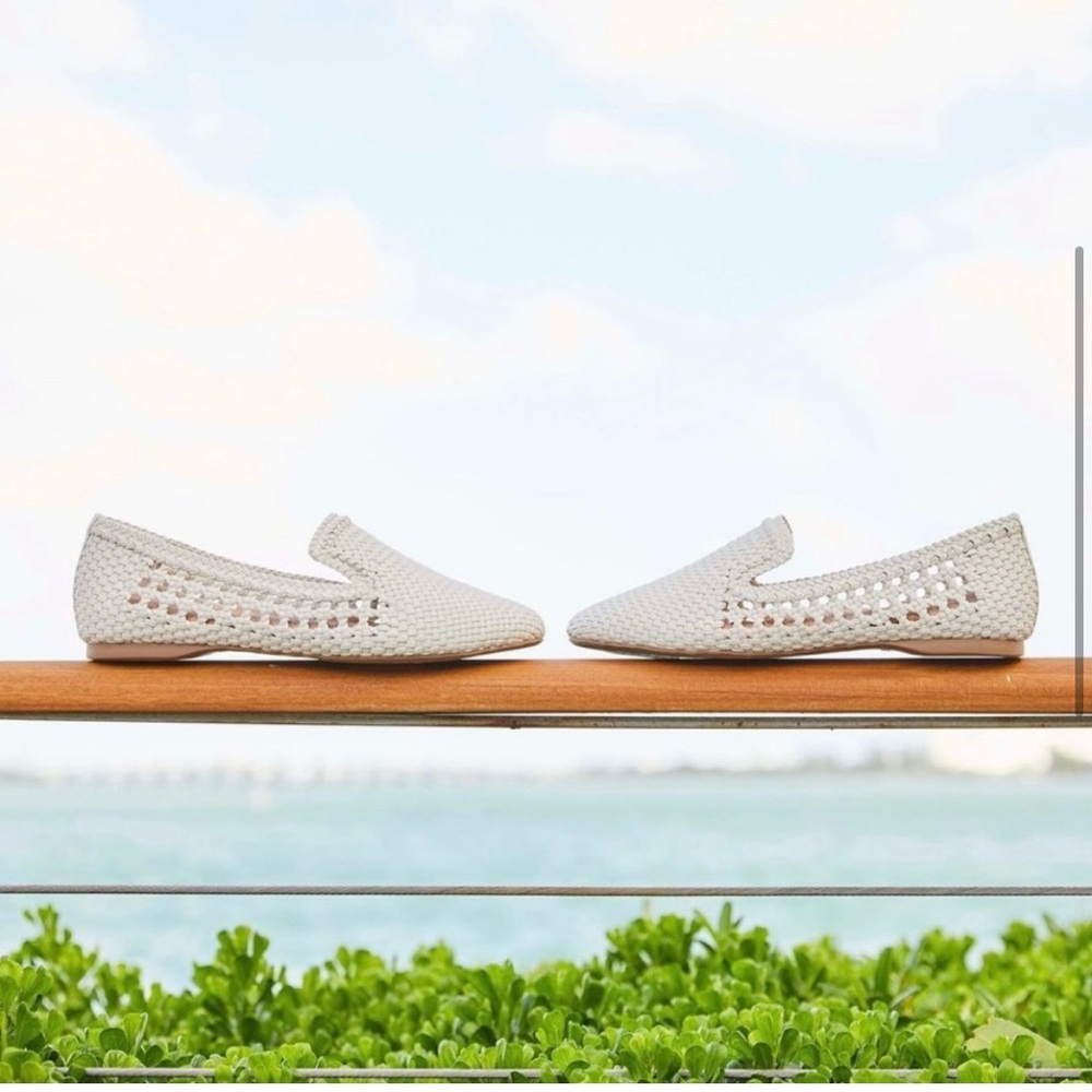 new birdies • starling flat loafers woven white